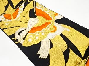 リサイクル　束ね熨斗に蝶模様織出し袋帯